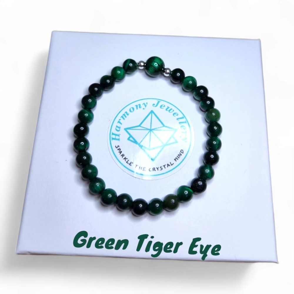 6 mm Green Tiger Eye bracelet